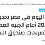 سعر الدولار اليوم في مصر تحديث يومي الأحد 7-1-2024 أمام الجنيه المصري فى البنوك بعد تصريحات صندوق النقد الأخيرة