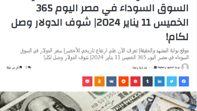 ارتفاع تاريخي للأخضر.. سعر الدولار في السوق السوداء في مصر اليوم 365 الخميس 11 يناير 2024| شوف الدولار وصل لكام!